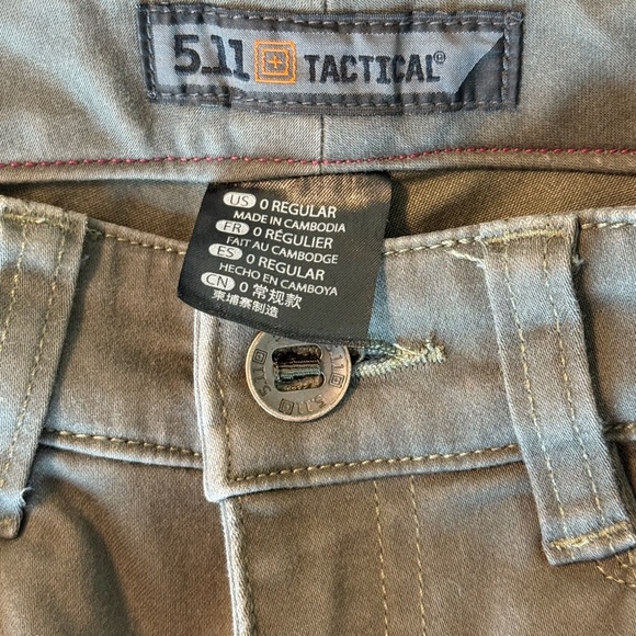 5.11 Tactical Women's Wyldcat Pants with Ankle Zippers Olive Green Size 0 (25) - Picture 7 of 7